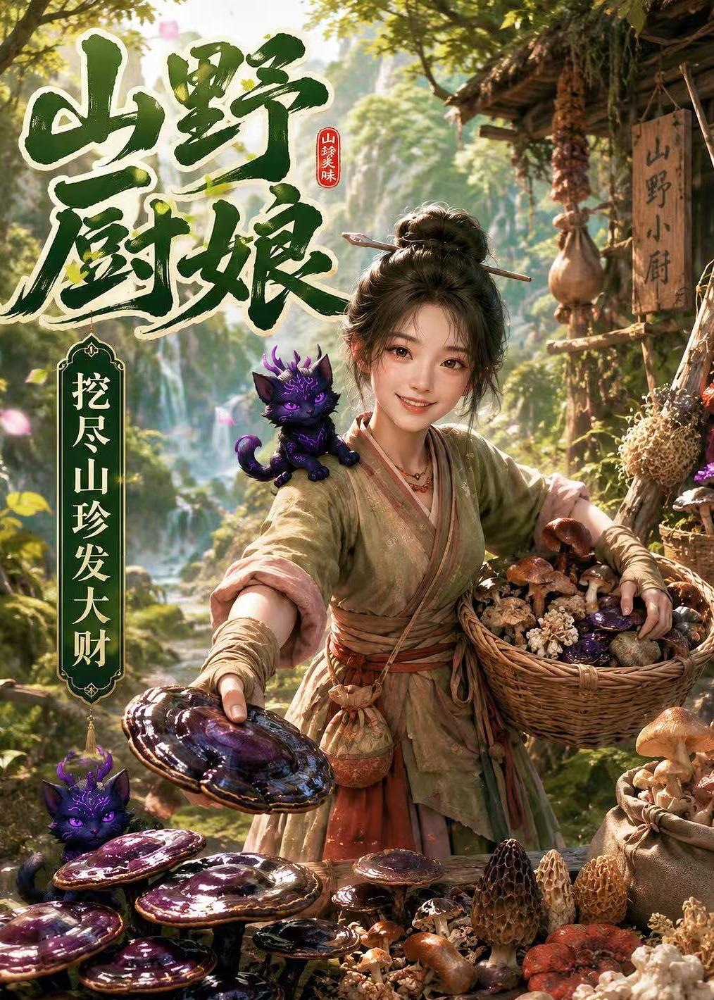 山野厨娘，挖尽山珍发大财封面图