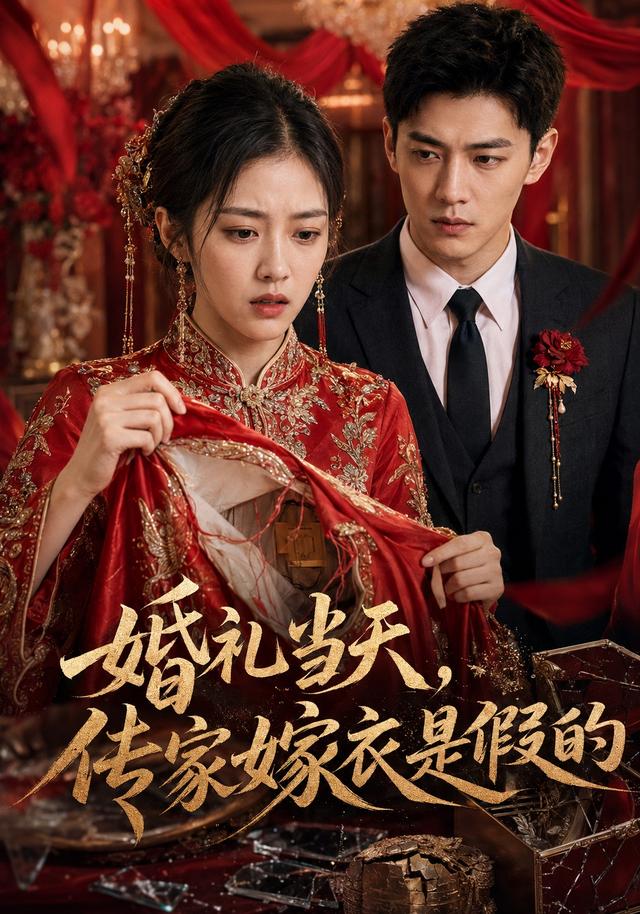婚礼当天,传家嫁衣是假的AI短剧封面图